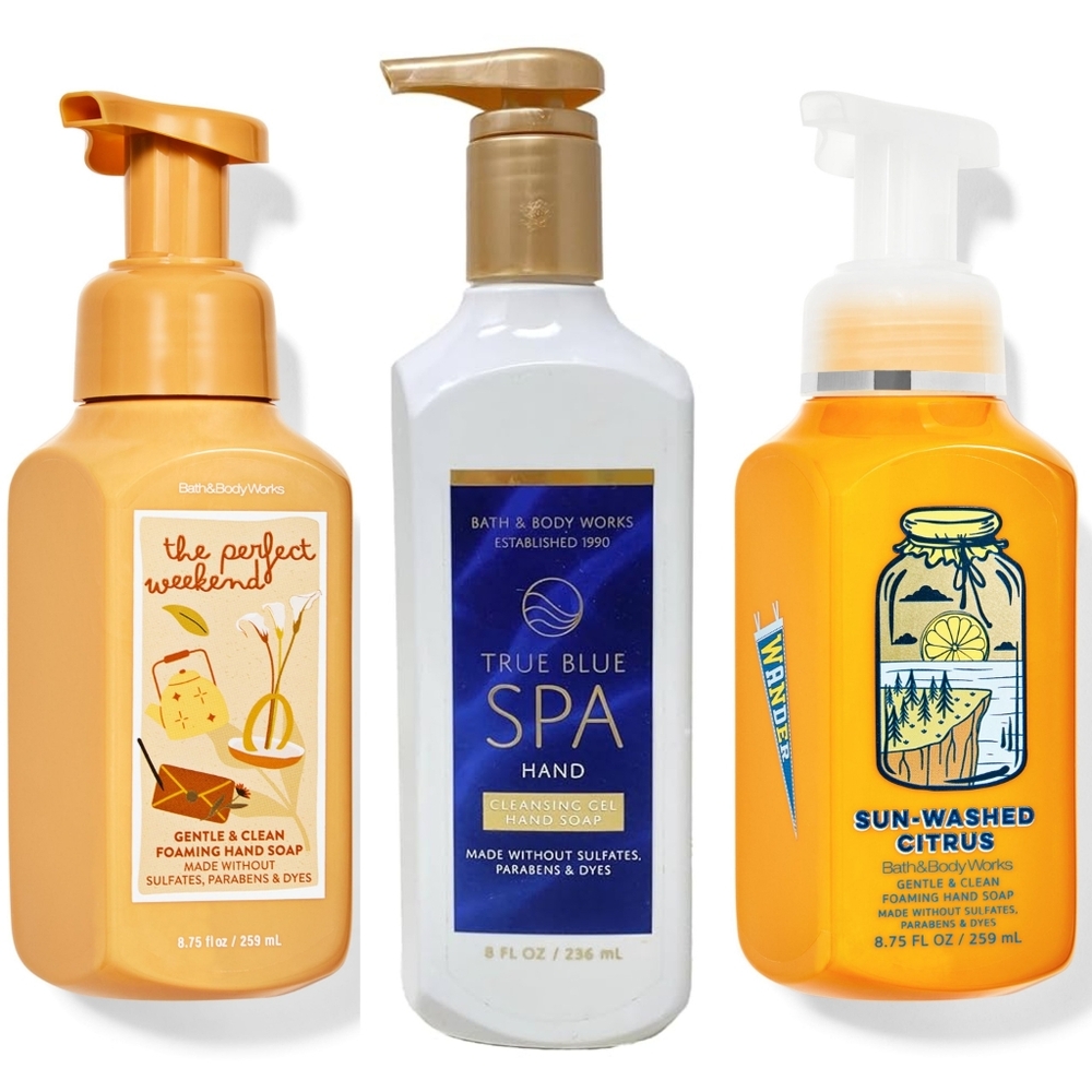 Bath & Body Works Citrus and Spa Hand Soap Set of 3 NEW Rare